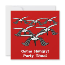 Come Hungry! Party Time! Invitation