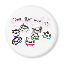 "Come play with us" Fridge Magnet