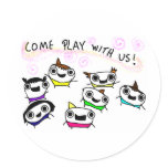 "Come play with us" Sticker