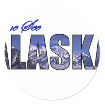 Come See Alaska Round Stickers