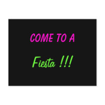 COME TO A FIESTA!!! - postcard invitation
