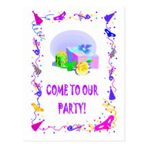 Come to our party,parcels post cards