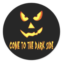Come to the Dark Side Pumpkin Face Stickers