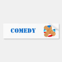 COMEDY bumper sticker
