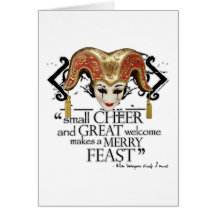 Comedy Of Errors Feast Quote Greeting Card