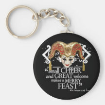 Comedy Of Errors Feast Quote Keychain