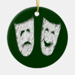 Comedy Tragedy Christmas Tree Ornaments