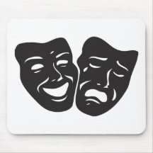 Comedy Tragedy Drama Theatre Masks Mousepads