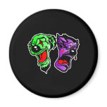Comedy Tragedy Masks Black Magnet