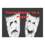 Comedy Tragedy Personalised Invitation