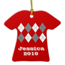Comfy Argyle Sweater Ornament