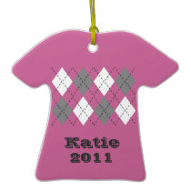 Comfy Argyle Sweater Ornament