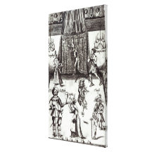 Comic Actors in Performance, 1662 Gallery Wrap Canvas