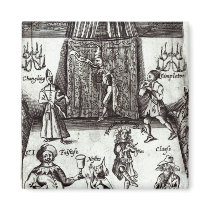 Comic Actors in Performance, 1662 Fridge Magnet