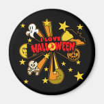 Comic Book Art I Love Halloween T-shirts, Hoodies Magnets