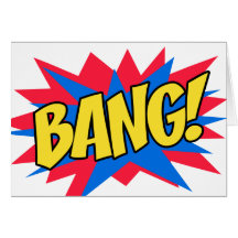 Comic book BANG Greeting Cards