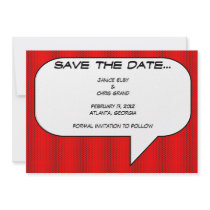 Comic book Save the Date Custom Announcement
