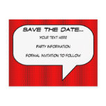 Comic book Save the Date Postcard