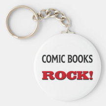 Comic Books Rock Key Chains