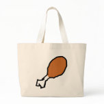 comic drumstick meat canvas bag