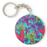 Comic Flowers No. 5 keychains