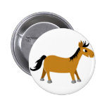 Comic horse pinback buttons