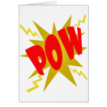 COMIC POW! GREETING CARD