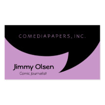 Comic Speech Bubble Business Card Templates