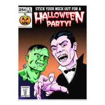 Comic Style Halloween Party Invitation