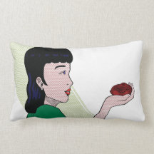 Comical Brunette Throw Pillow
