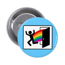 Coming Out Exit Sign Button