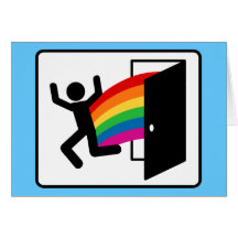 Coming Out Exit Sign Greeting Card