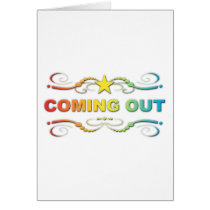 coming out : rainbow flourish cards