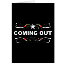 coming out : rainbow flourish cards
