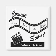 Coming Soon - Film Strip Save the Date Refrigerator Magnet