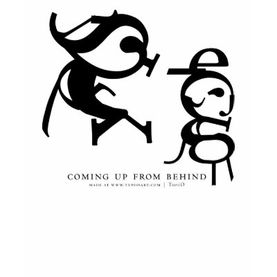 Coming Up From Behind baby doll t-shirt by scerha
