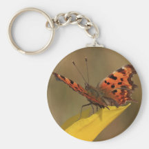 Comma Butterfly and Daffodil Key Chains