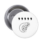 Comma Chameleon Button
