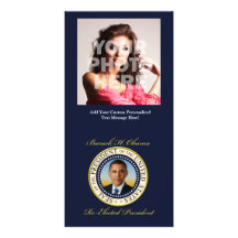 Commemorative President Barack Obama Re-Election Personalised Photo Card