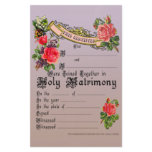 Commemorative Wedding License stationery