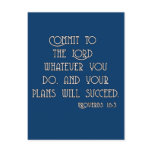 Commit to the Lord Bible Quote Tshirts Post Cards