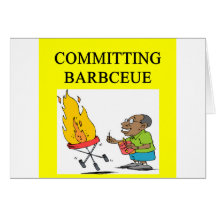 committing barbecue joke greeting card