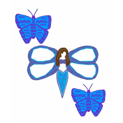 common blue morpho butterfly and lady dragonfly tshirt by marcya7
