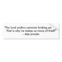 Common looking people bumper stickers