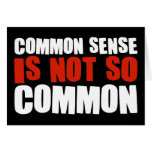 Common Sense is Not So Common cards