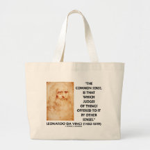 Common Sense Judges Of Things Leonardo da Vinci Canvas Bags