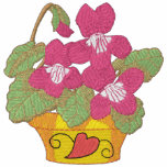Common Violets In Pot embroidered shirts