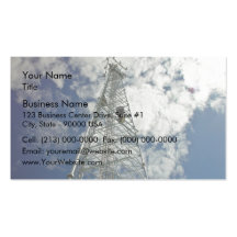 Communications tower reaching for the clouds business card templates