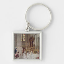 Communion at the Church of the Trinity, 1877 Key Chain
