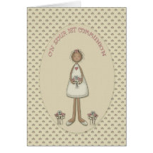 Communion Girl Angel Card